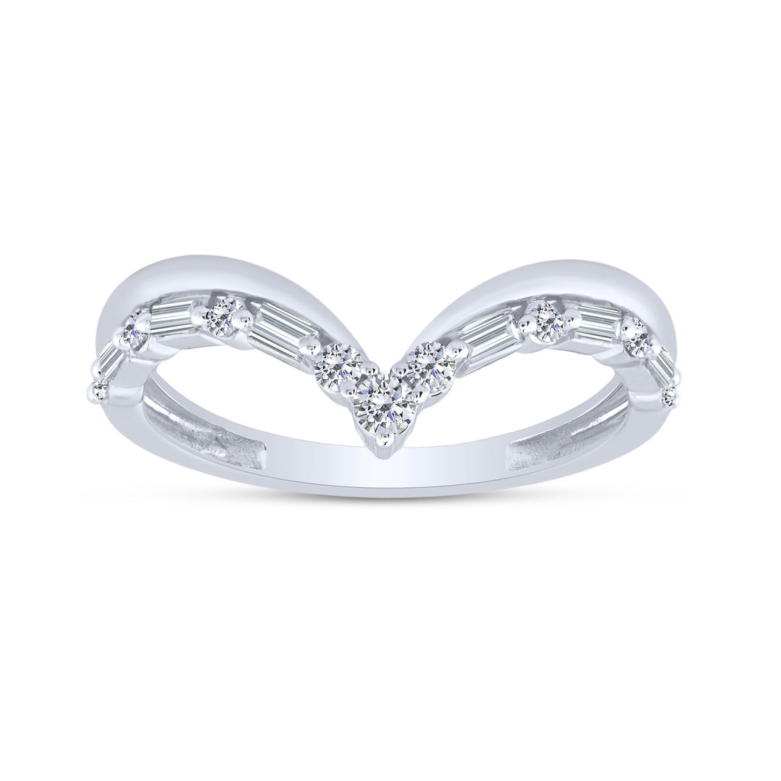 10K White Gold Lab-Grown Diamond Wedding Band – 0.28 CTW - product