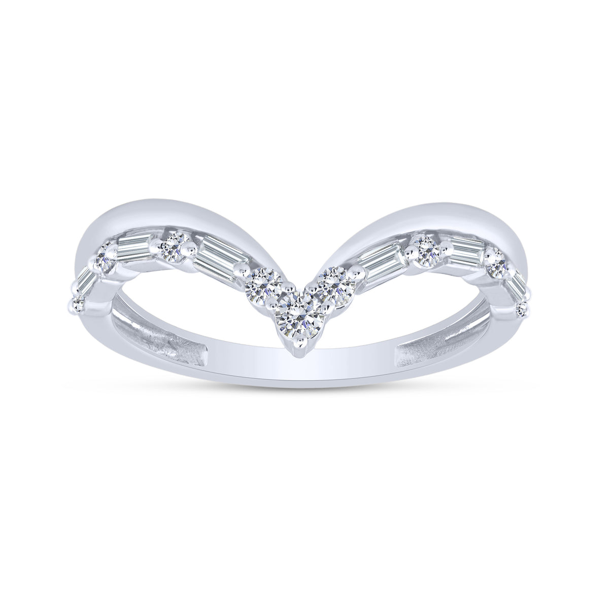 10K White Gold Lab-Grown Diamond Wedding Band – 0.28 CTW - product