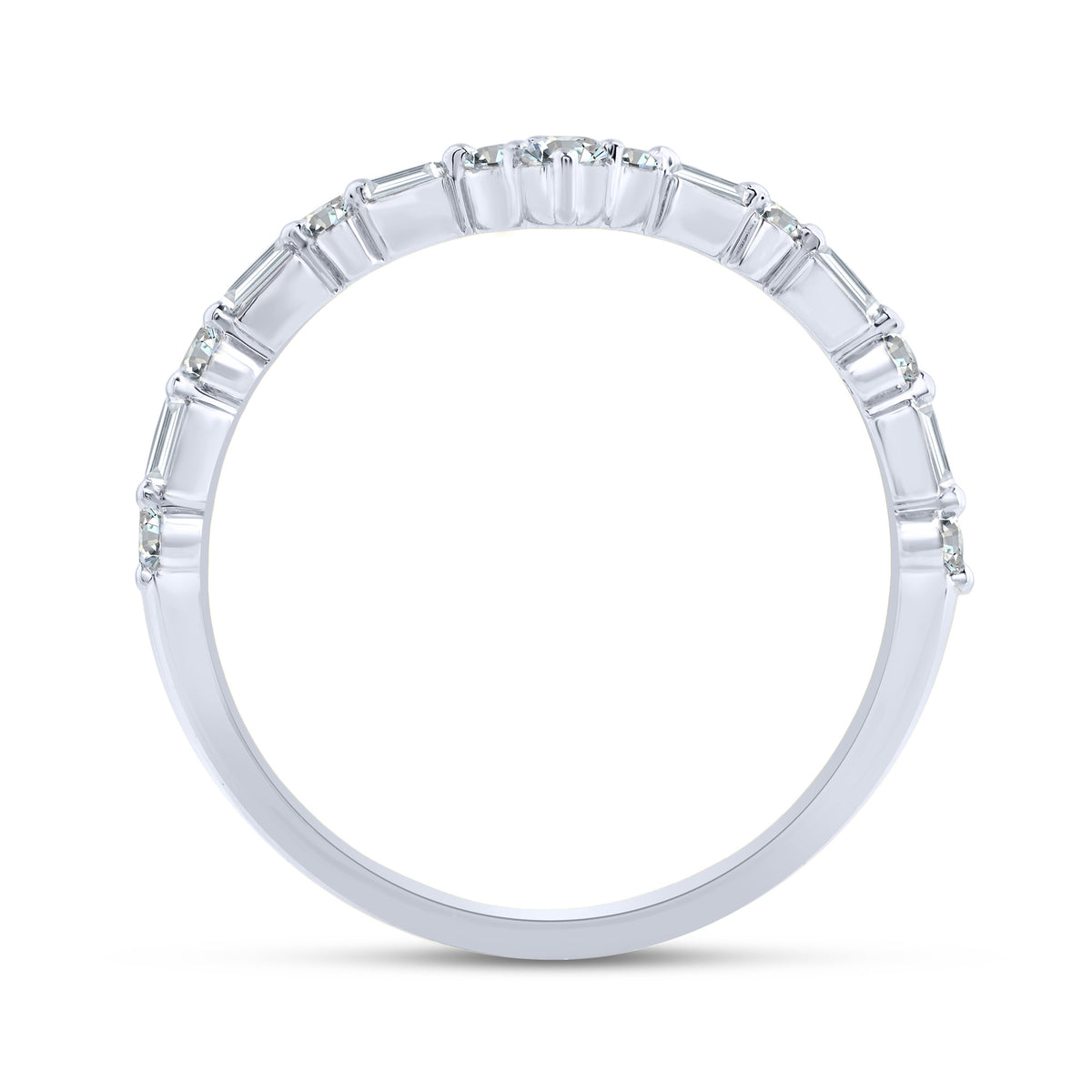 10K White Gold Lab-Grown Diamond Wedding Band – 0.28 CTW - product