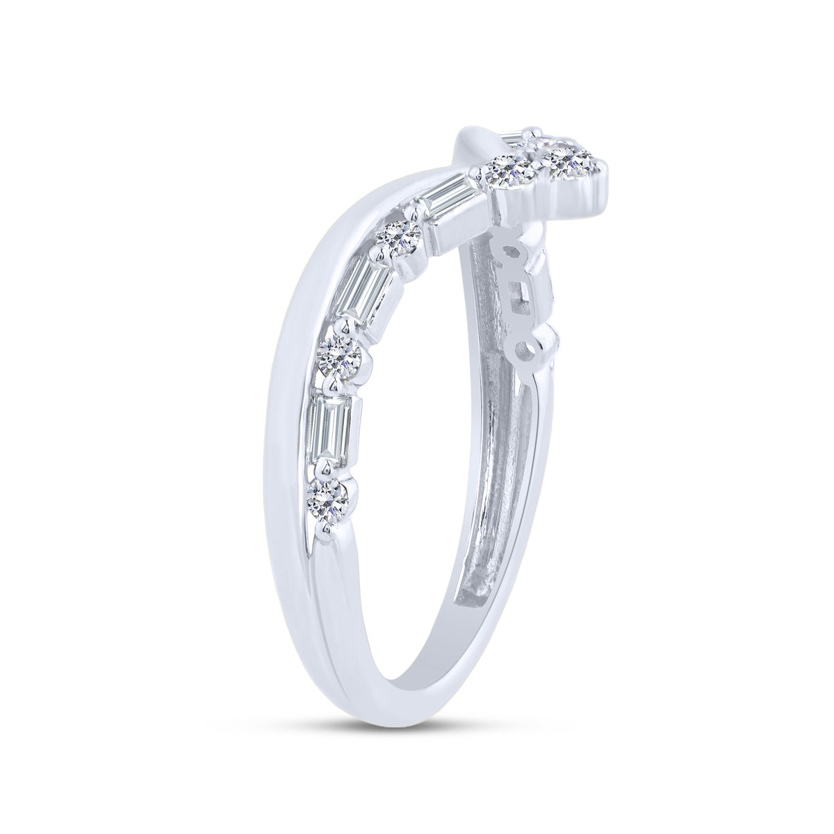 10K White Gold Lab-Grown Diamond Wedding Band – 0.28 CTW - product