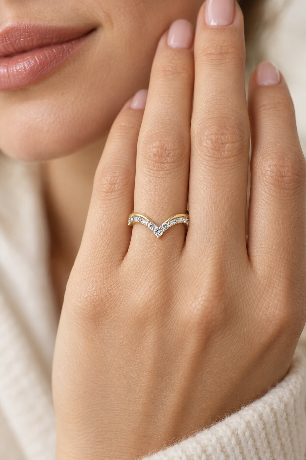 10K Yellow Gold Wedding Band - lifestyle