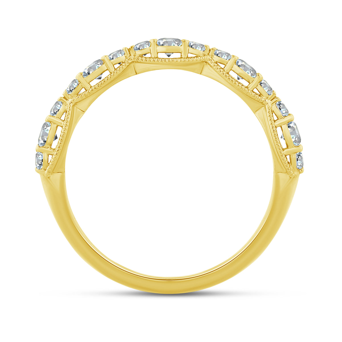 10K Yellow Gold Round Lab-Grown Diamond Wedding Band – 0.5 CTW - product