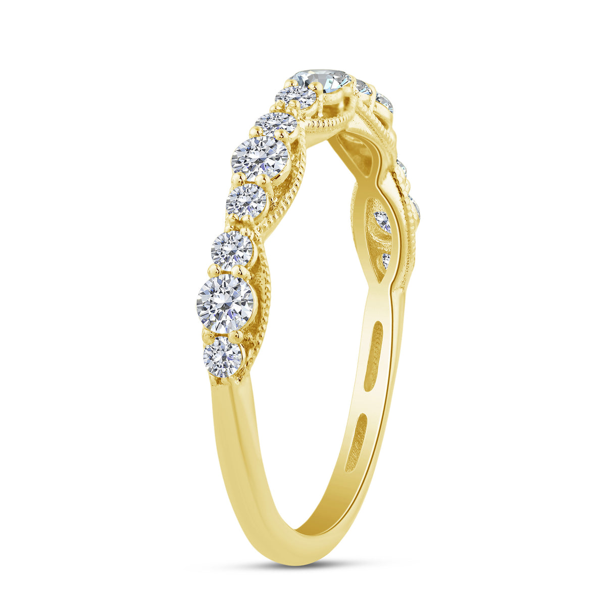 10K Yellow Gold Round Lab-Grown Diamond Wedding Band – 0.5 CTW - product