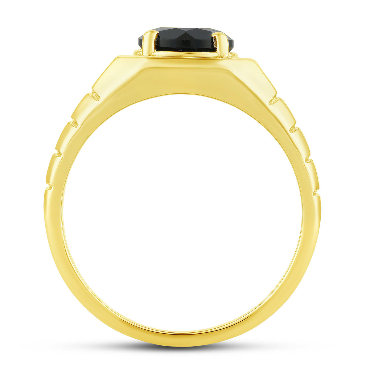 10K Yellow Gold Round Lab-Grown Diamond Men's Fashion Ring – 3.08 CTW - product
