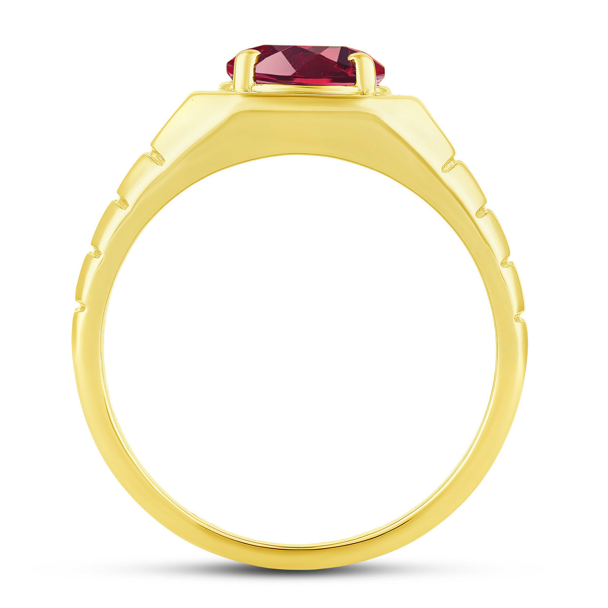 10K Yellow Gold Round Lab-Grown Diamond Men's Fashion Ring – 2.33 CTW - product