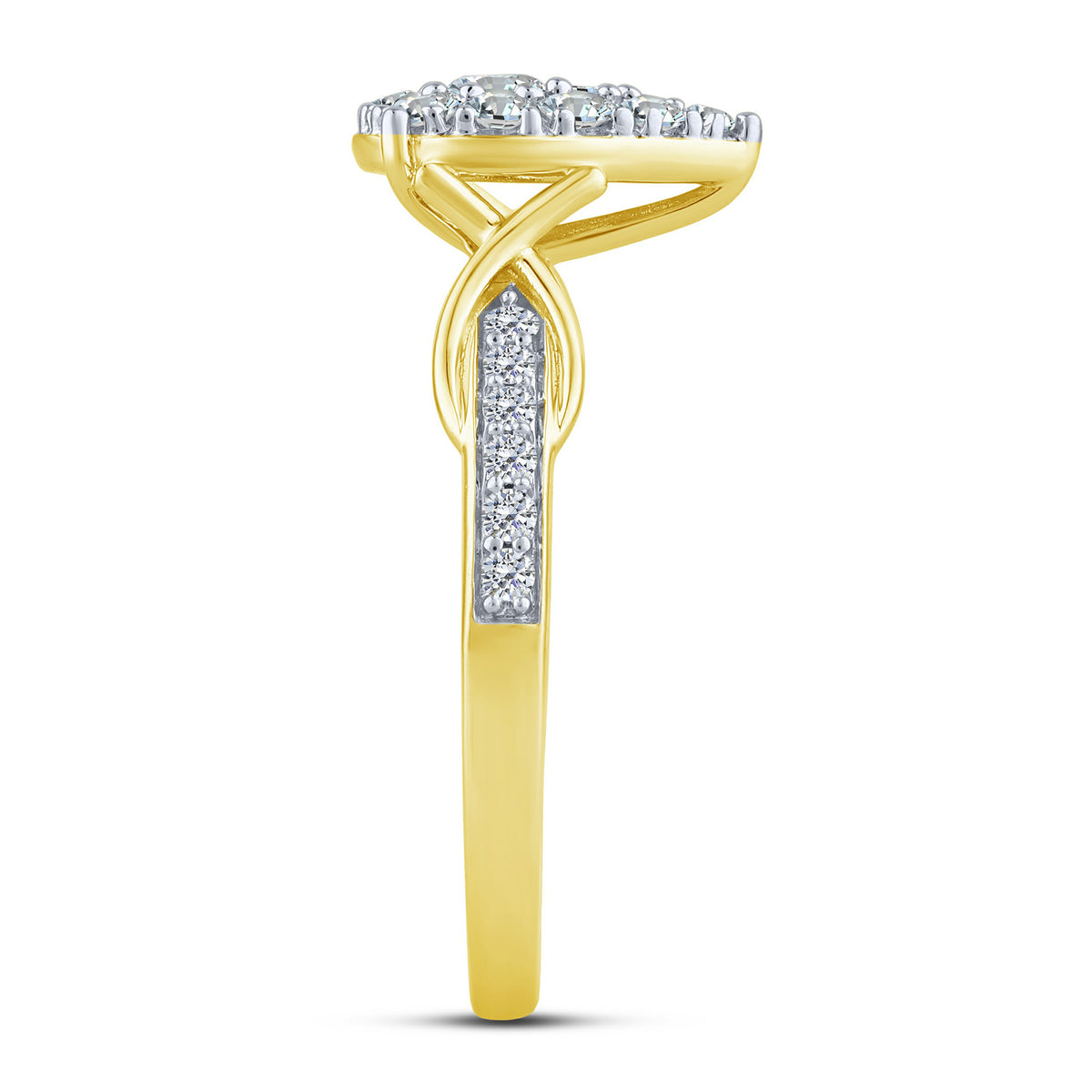10K Yellow Gold Round Lab-Grown Diamond Engagement Ring – 0.5 CTW - product