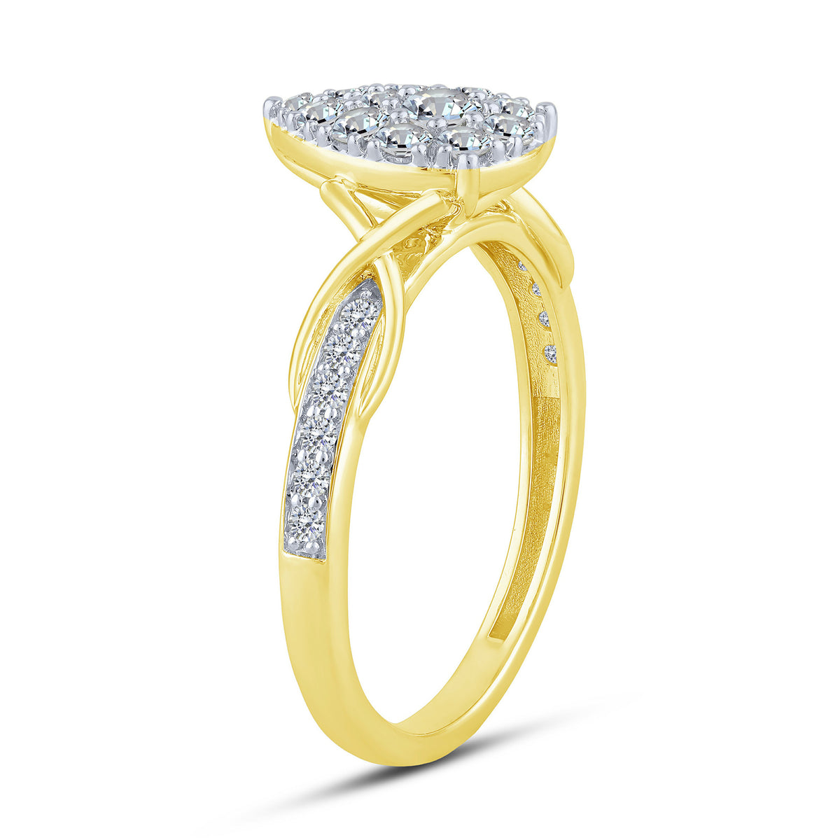 10K Yellow Gold Round Lab-Grown Diamond Engagement Ring – 0.5 CTW - product