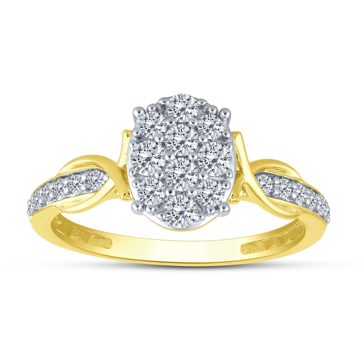 10K Yellow Gold Round Lab-Grown Diamond Engagement Ring – 0.5 CTW - product