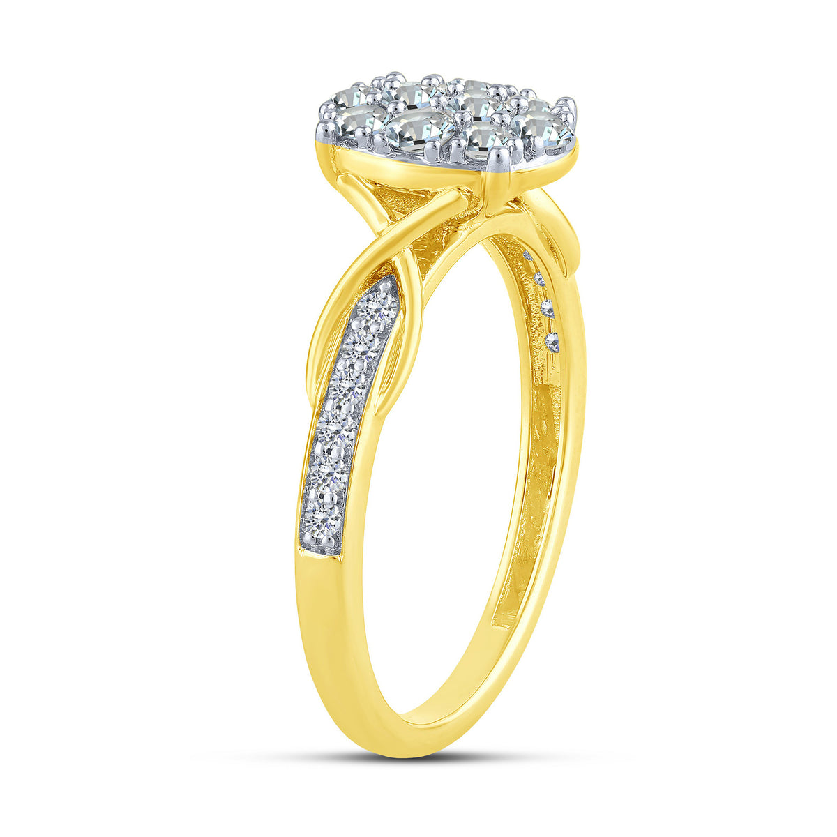 10K Yellow Gold Round Lab-Grown Diamond Engagement Ring – 0.5 CTW - product
