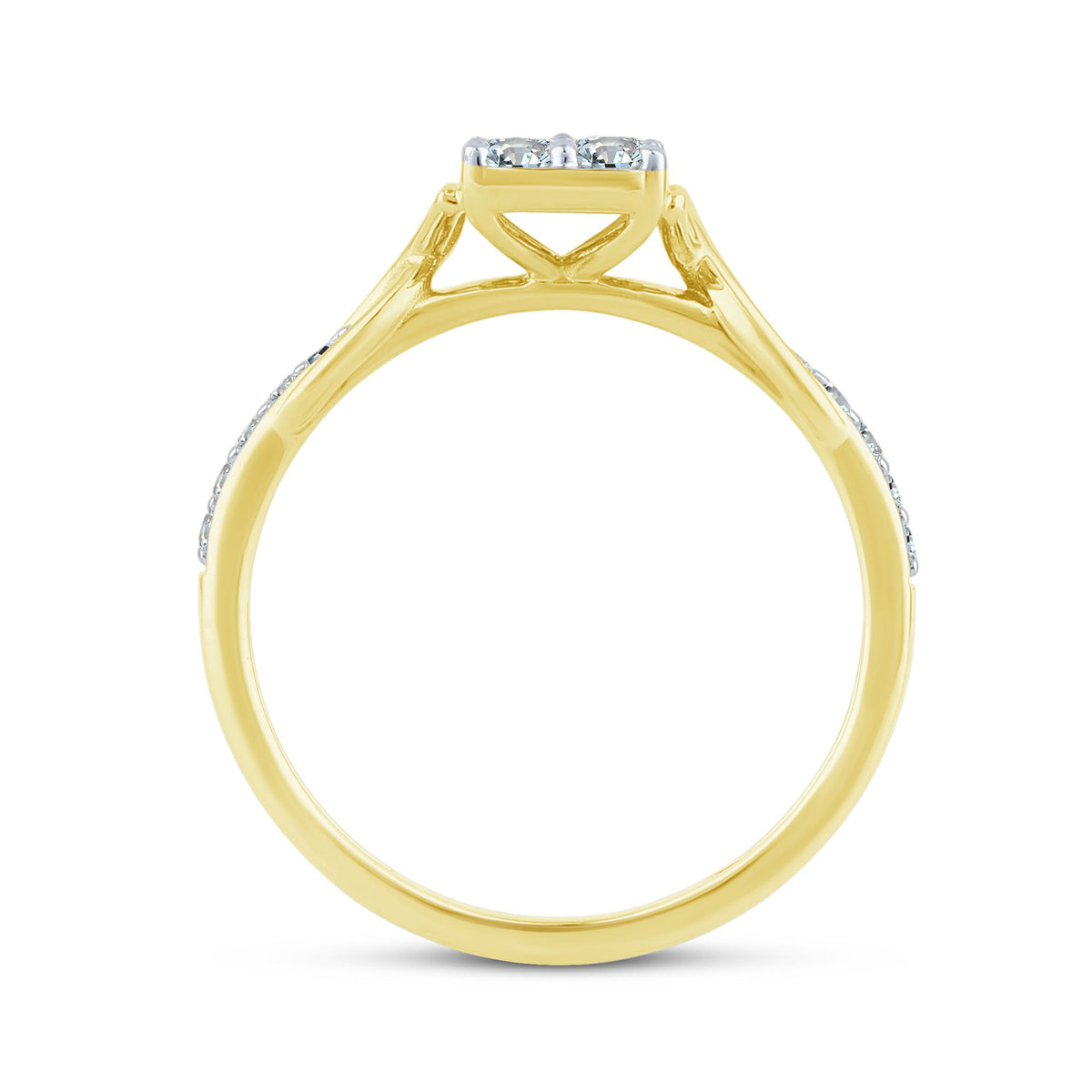 10K Yellow Gold Round Lab-Grown Diamond Engagement Ring – 0.5 CTW - product