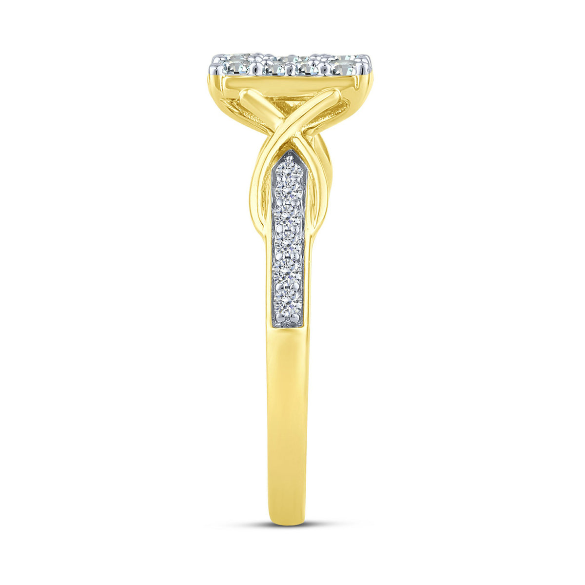 10K Yellow Gold Round Lab-Grown Diamond Engagement Ring – 0.5 CTW - product