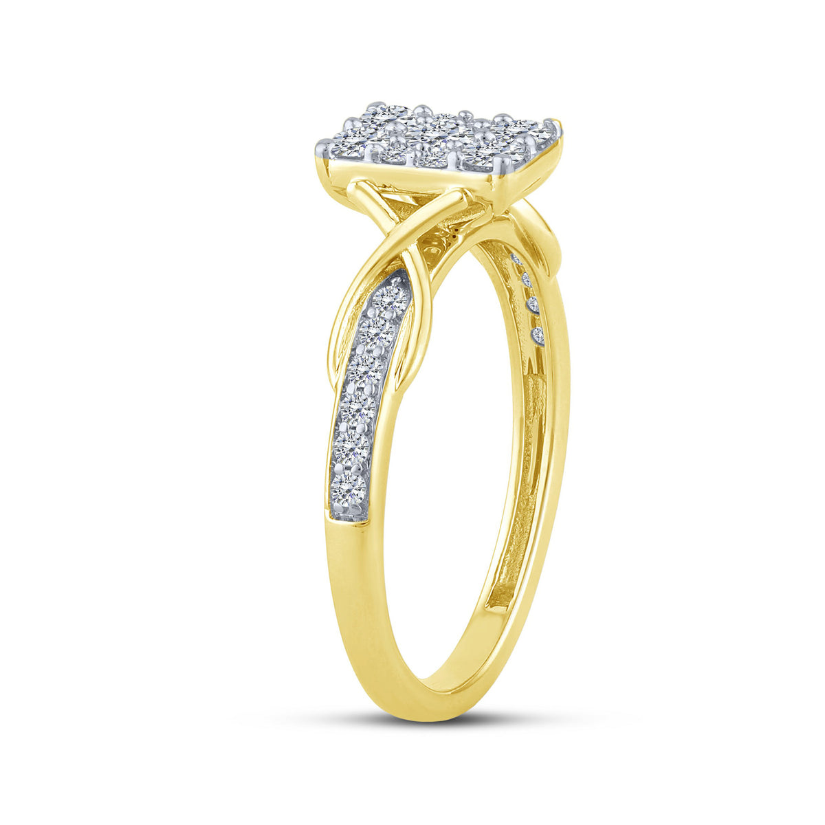 10K Yellow Gold Round Lab-Grown Diamond Engagement Ring – 0.5 CTW - product