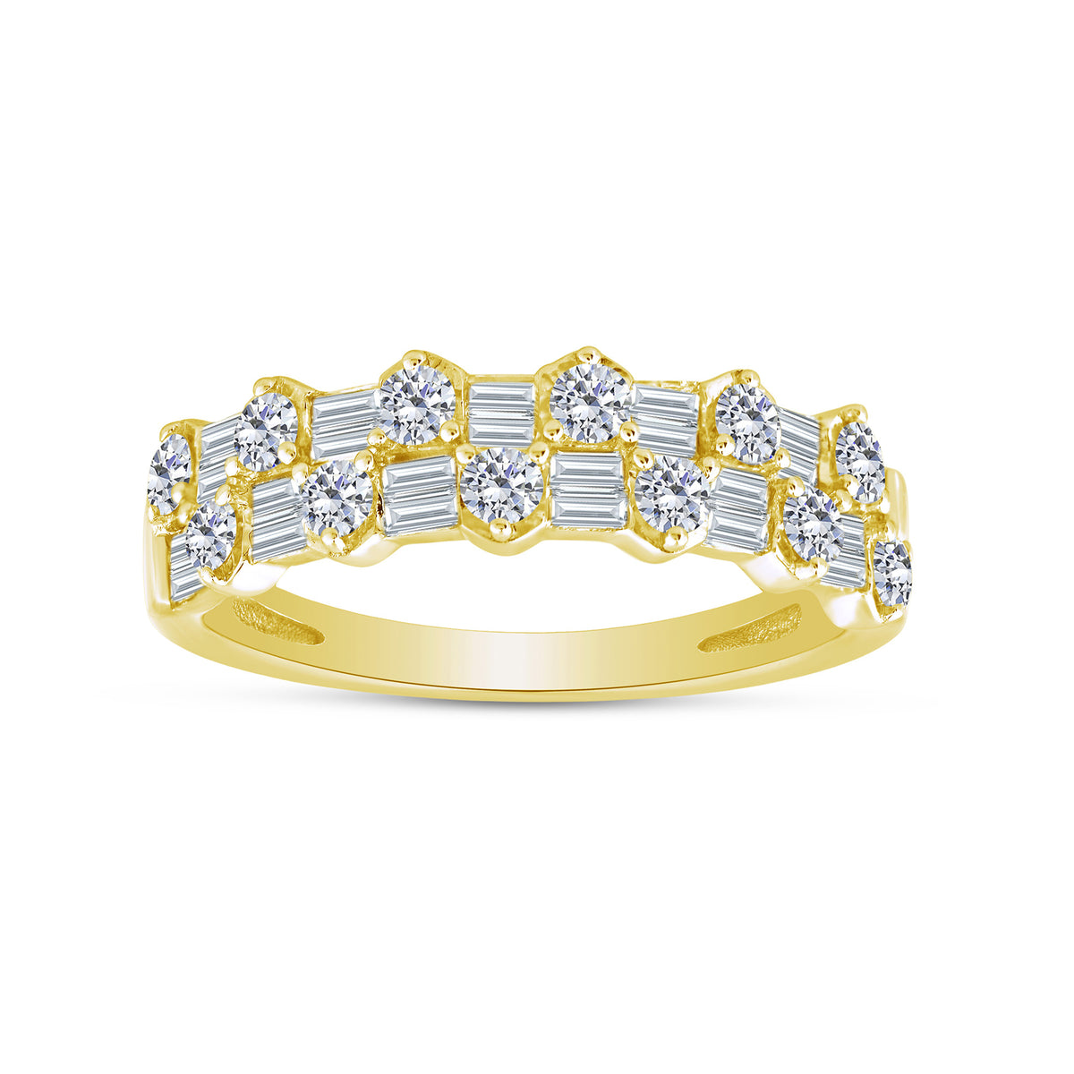 10K Yellow Gold Lab-Grown Diamond Wedding Band – 0.82 CTW - product