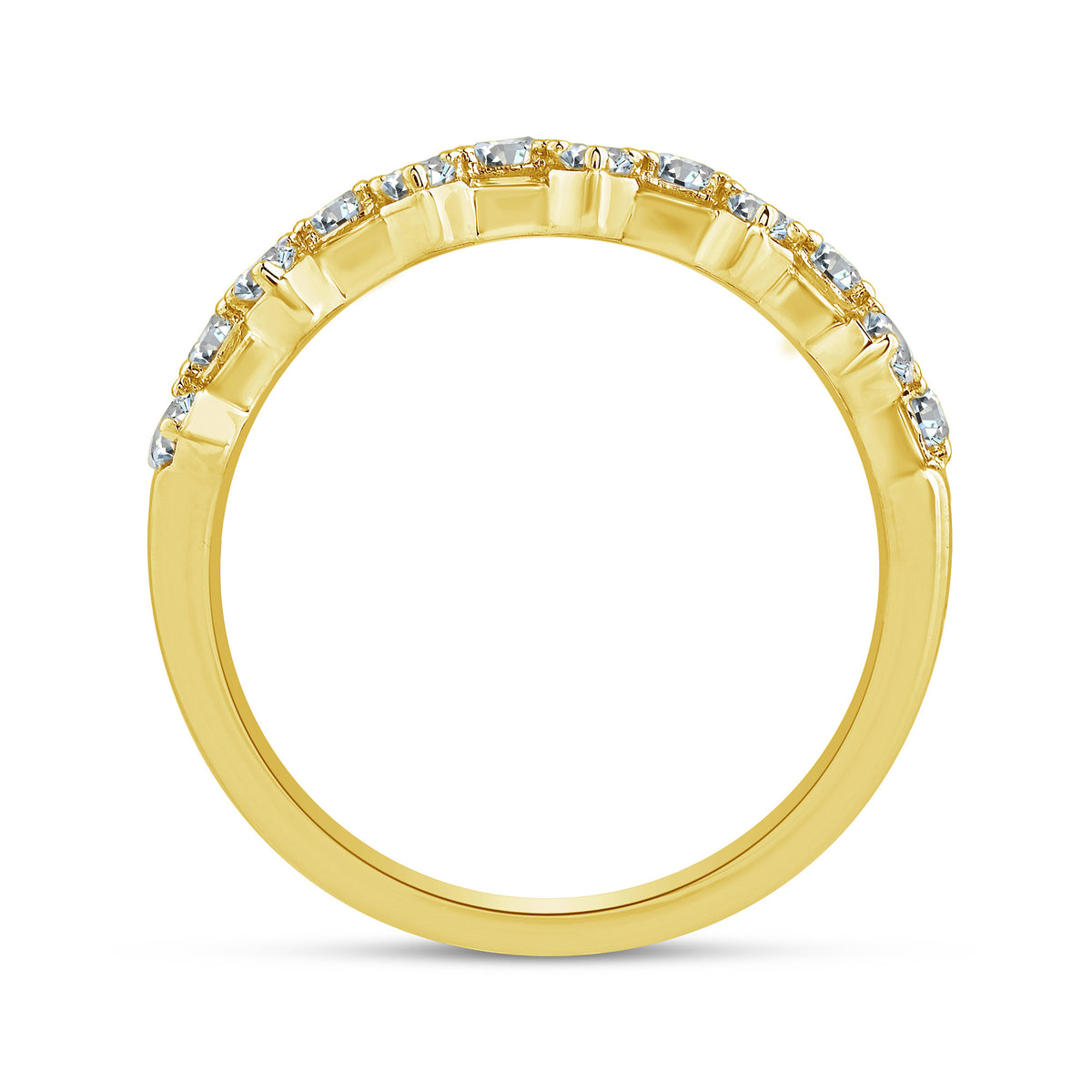 10K Yellow Gold Lab-Grown Diamond Wedding Band – 0.82 CTW - product