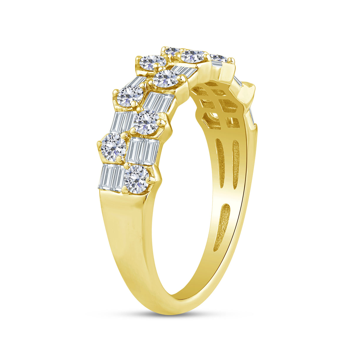 10K Yellow Gold Lab-Grown Diamond Wedding Band – 0.82 CTW - product