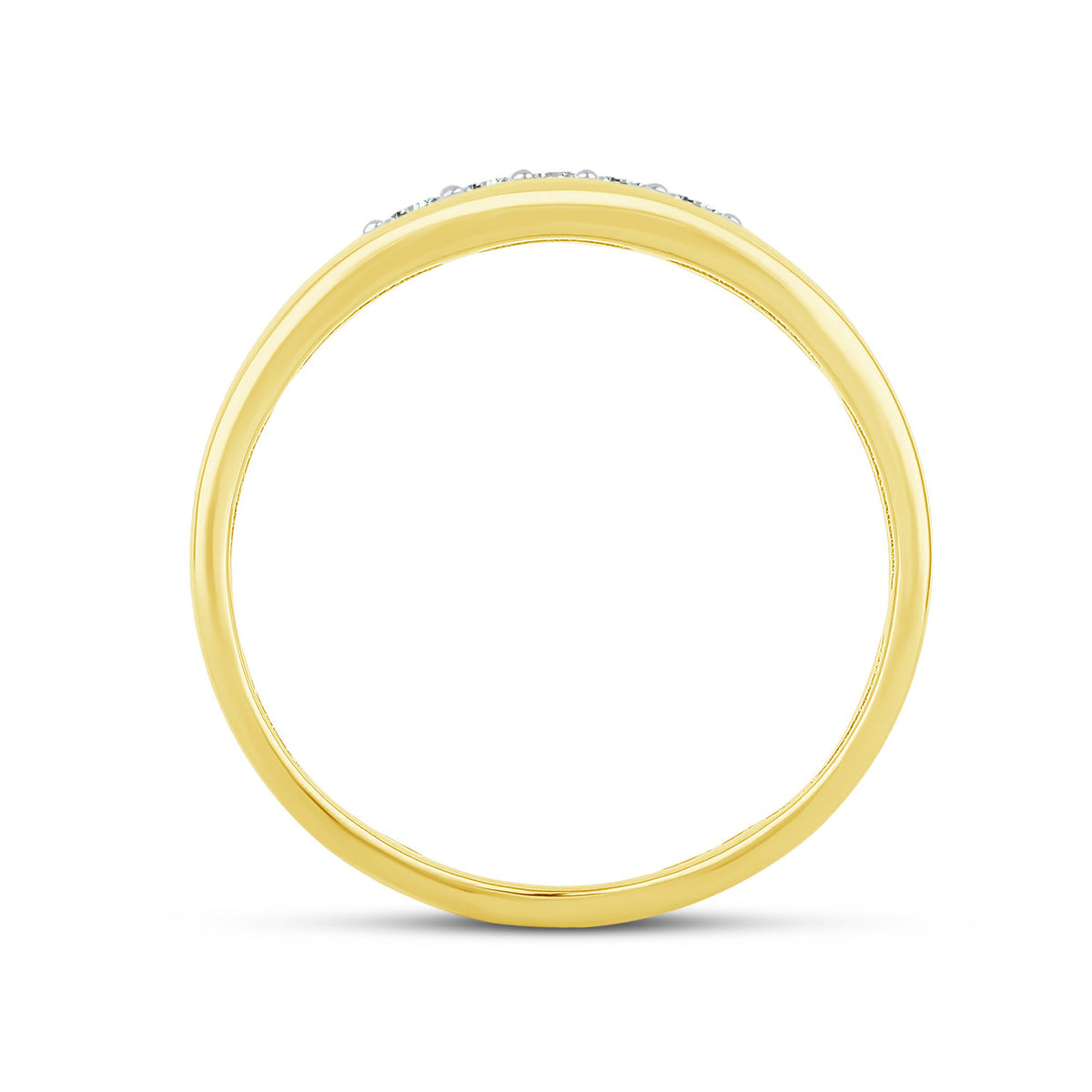 14K Yellow Gold Round Lab-Grown Diamond Men's Wedding Band – 0.16 CTW - product