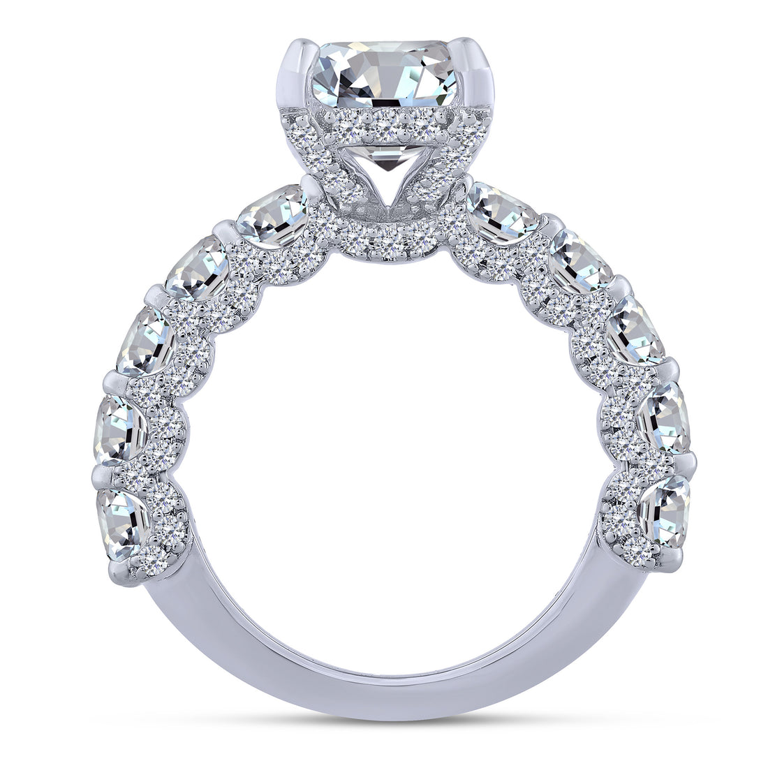 14K White Gold Lab-Grown Diamond Engagement Ring – 7.02 CTW - product