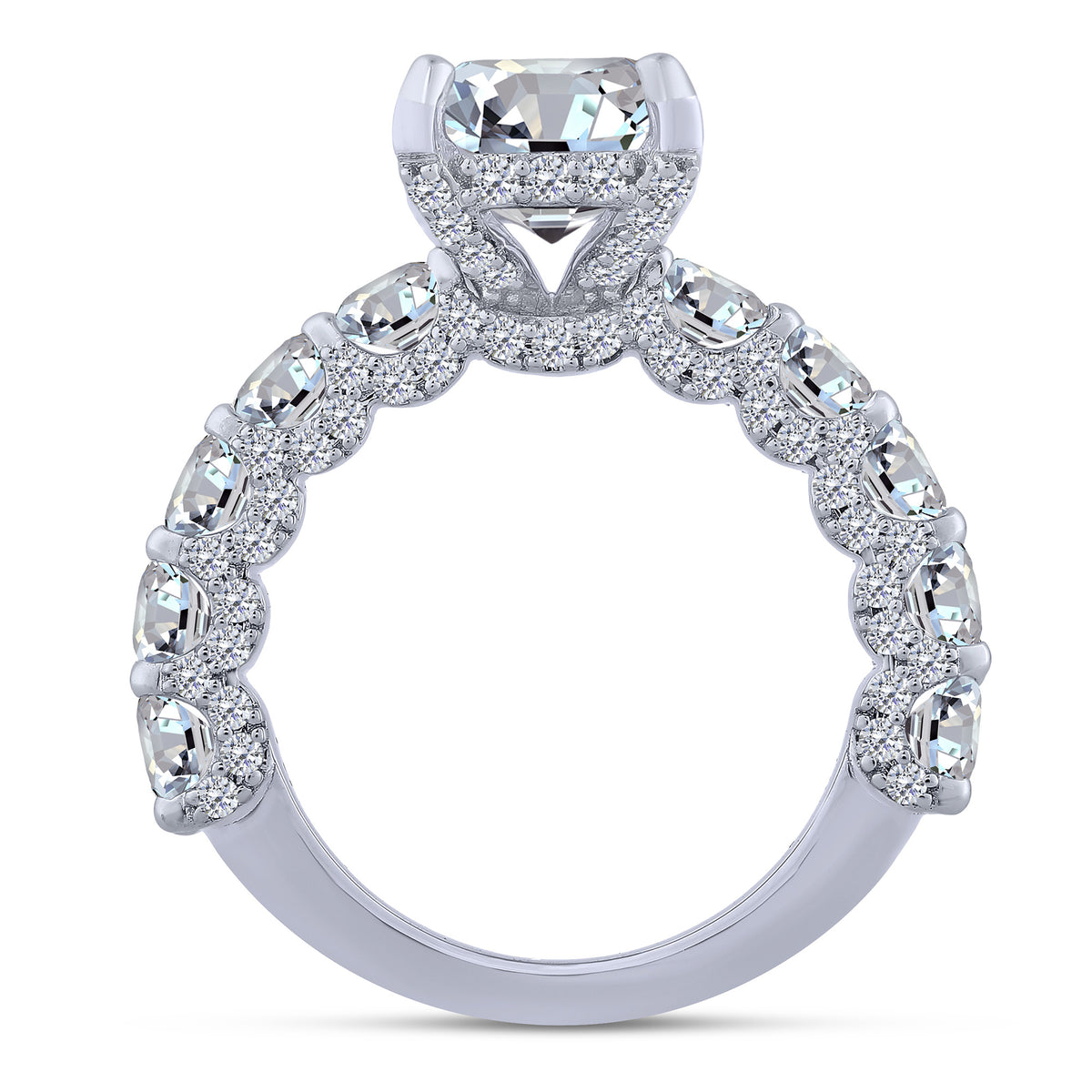 14K White Gold Lab-Grown Diamond Engagement Ring – 7.02 CTW - product