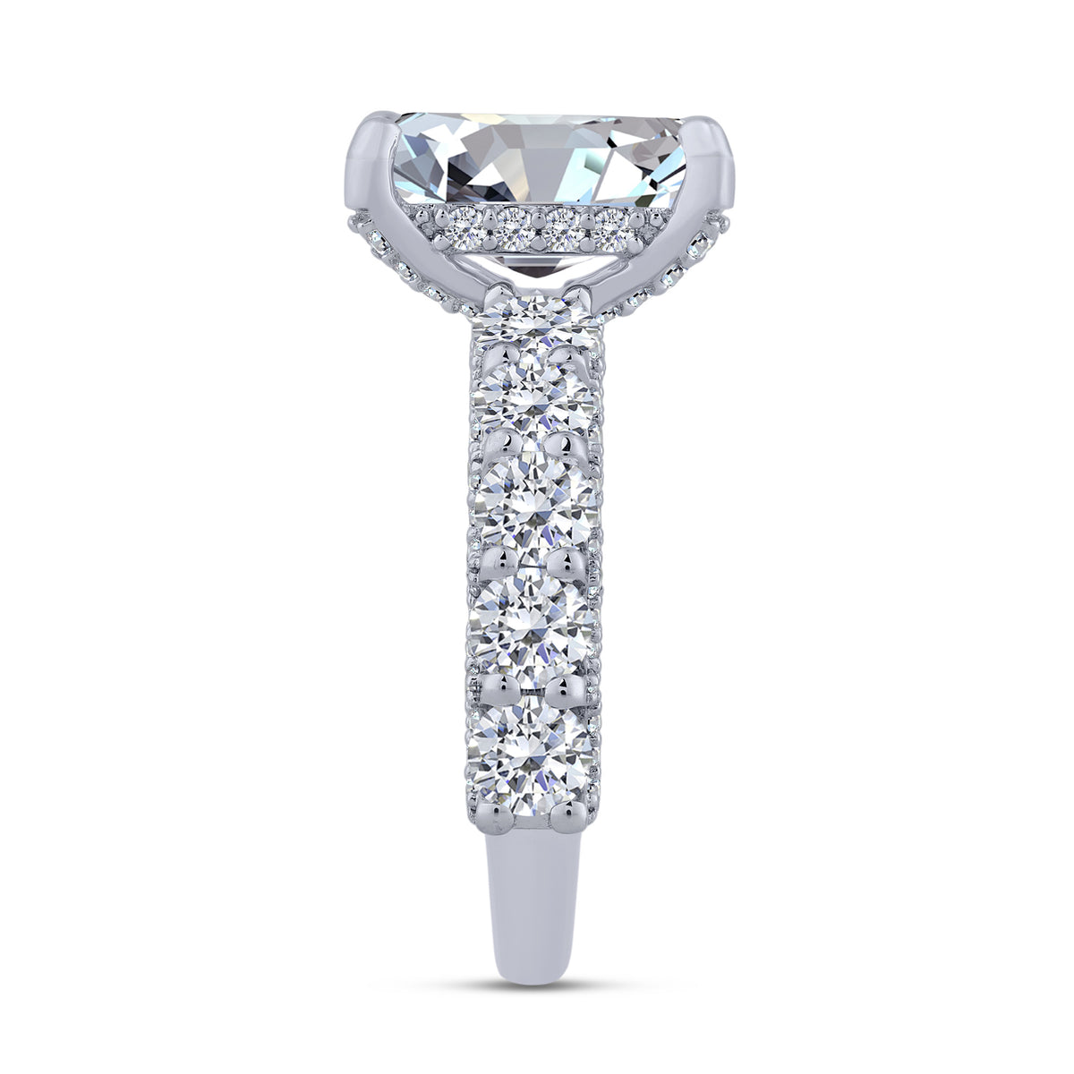 14K White Gold Lab-Grown Diamond Engagement Ring – 7.02 CTW - product