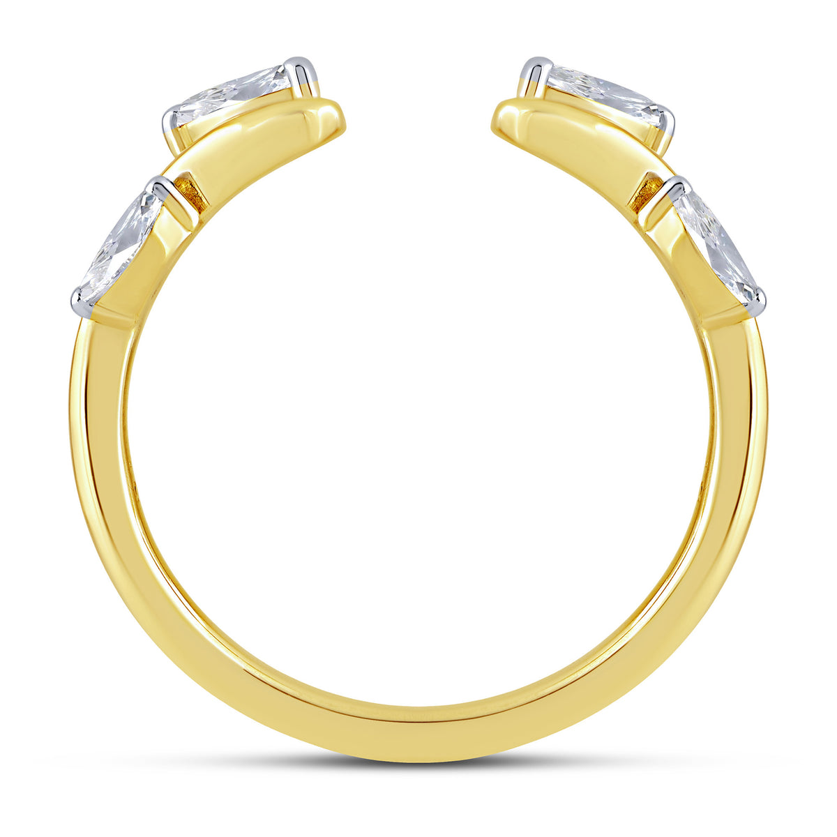 10K Yellow Gold Marquise Lab-Grown Diamond Wedding Band – 0.36 CTW - product