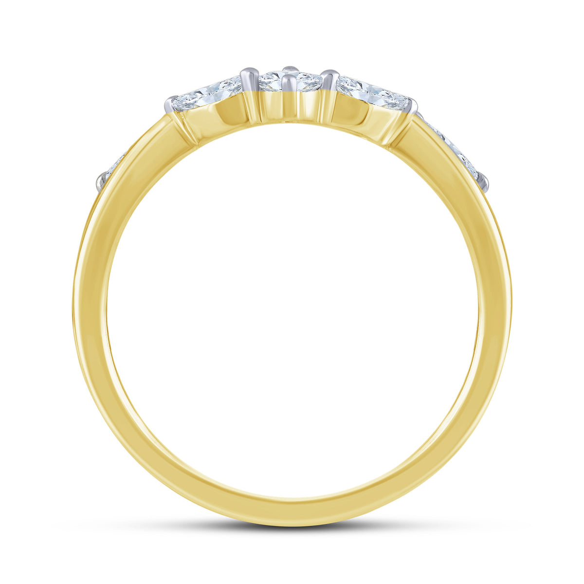 10K Yellow Gold Lab-Grown Diamond Wedding Band – 0.42 CTW - product