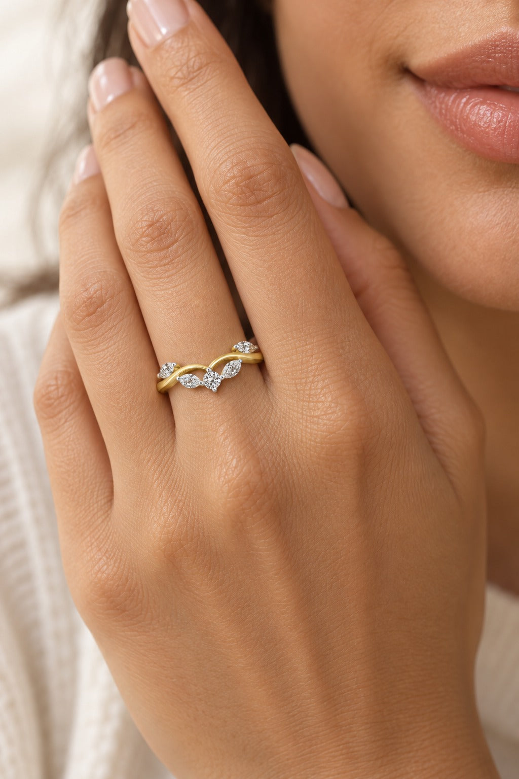 10K Yellow Gold Lab-Grown Diamond Wedding Band – 0.42 CTW - lifestyle