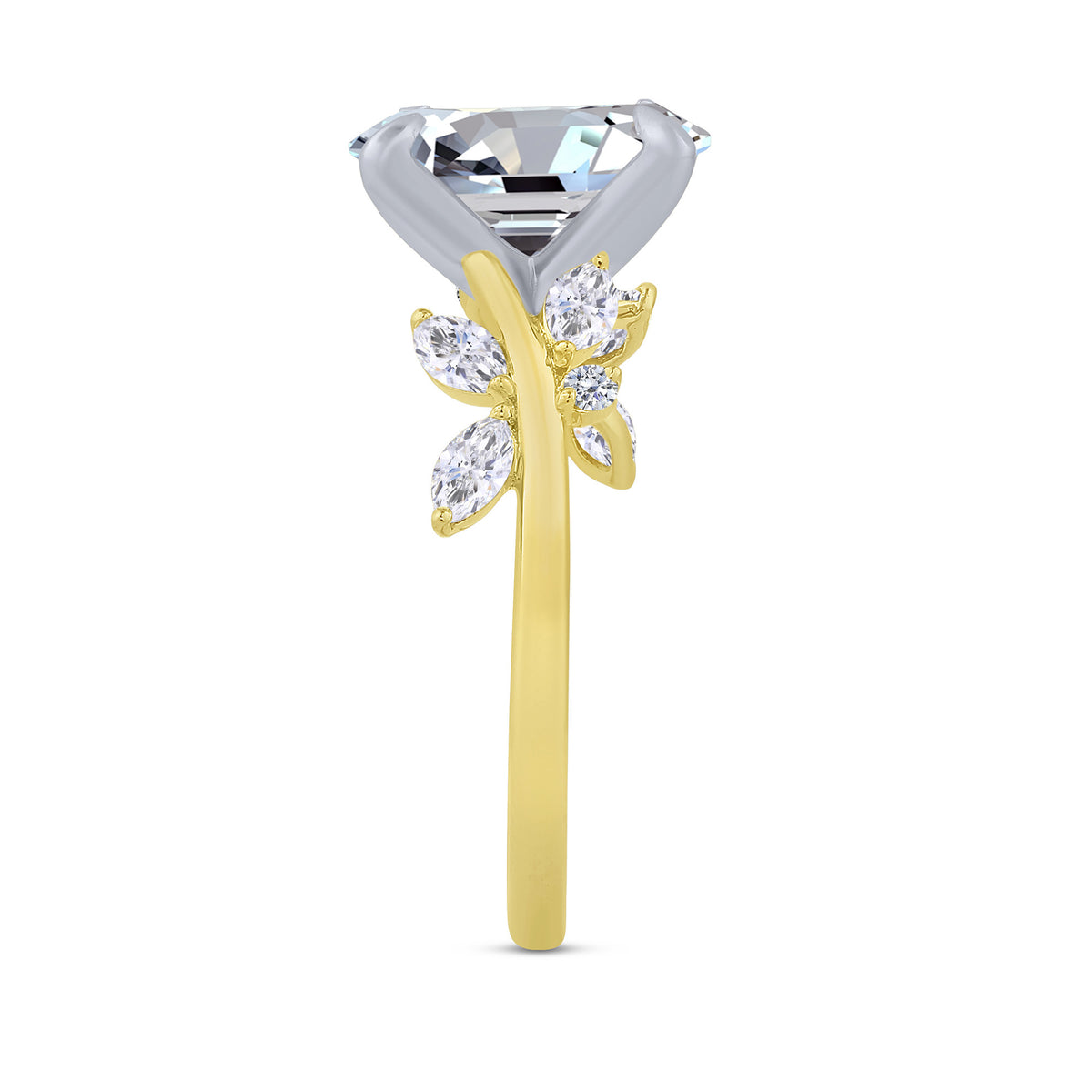 10K Two-Tone Gold Lab-Grown Diamond Engagement Ring – 3.68 CTW - product