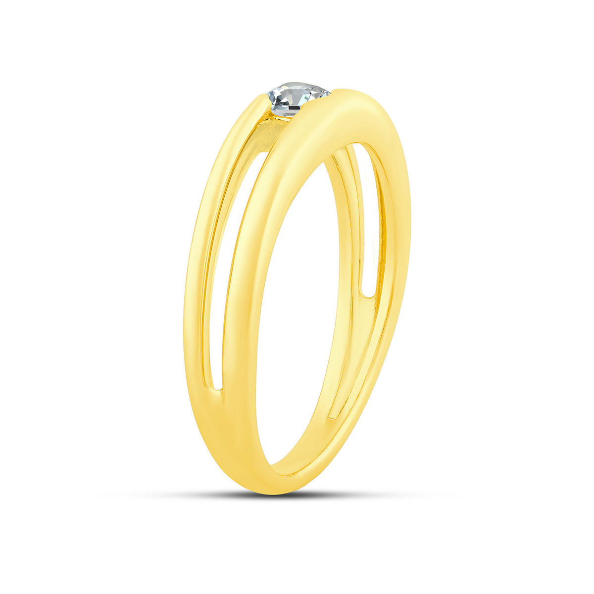 10K Yellow Gold Round Lab-Grown Diamond Engagement Ring – 0.25 CTW - product