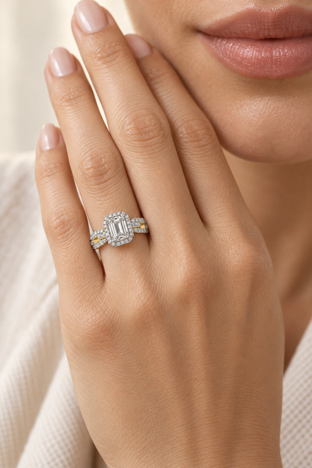 14K Yellow Gold Lab-Grown Diamond Engagement Ring – 2.02 CTW - lifestyle