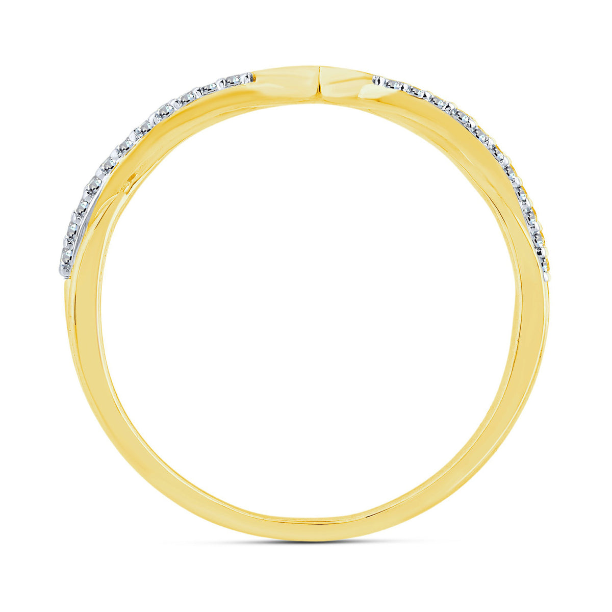 10K Yellow Gold Round Lab-Grown Diamond Wedding Band – 0.1 CTW - product