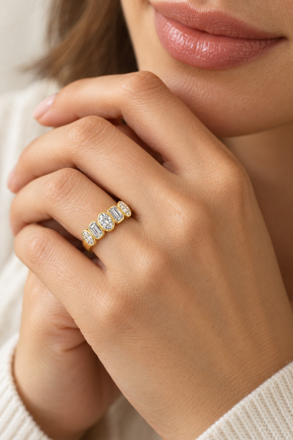 10K Yellow Gold Lab-Grown Diamond Wedding Band – 1.9 CTW - lifestyle
