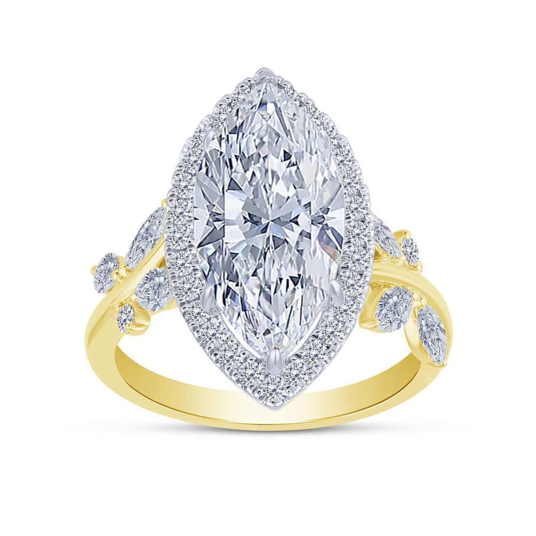 10K Two-Tone Gold Lab-Grown Diamond Ring – 0.94 CTW - product