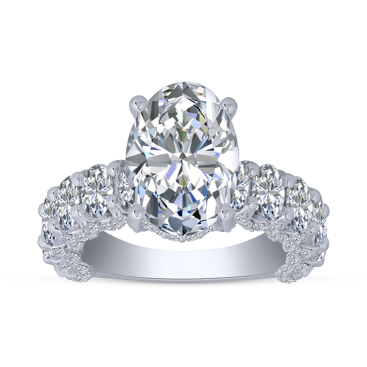 14K White Gold Lab-Grown Diamond Bridal Set – 13.06 CTW - product