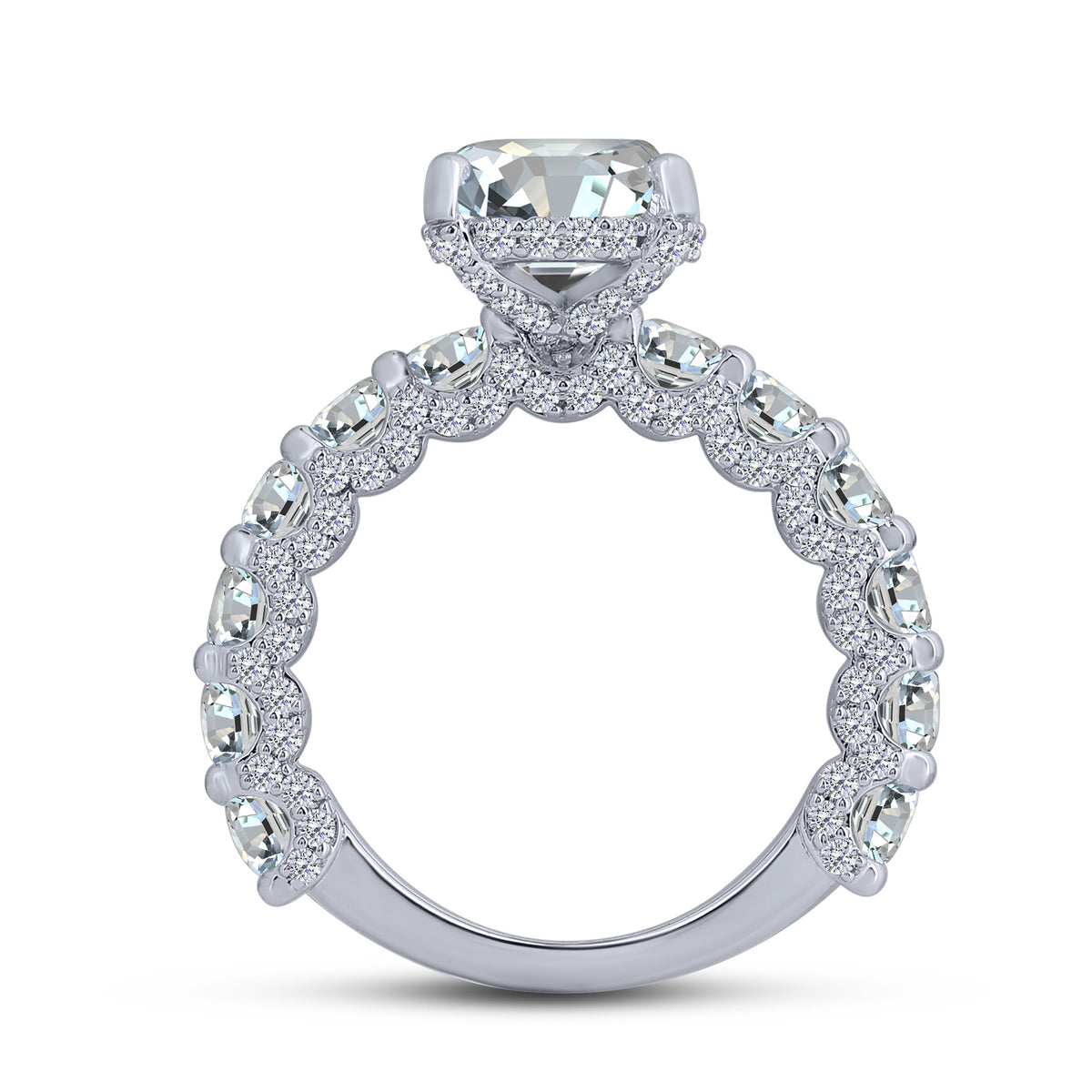 14K White Gold Lab-Grown Diamond Bridal Set – 13.06 CTW - product