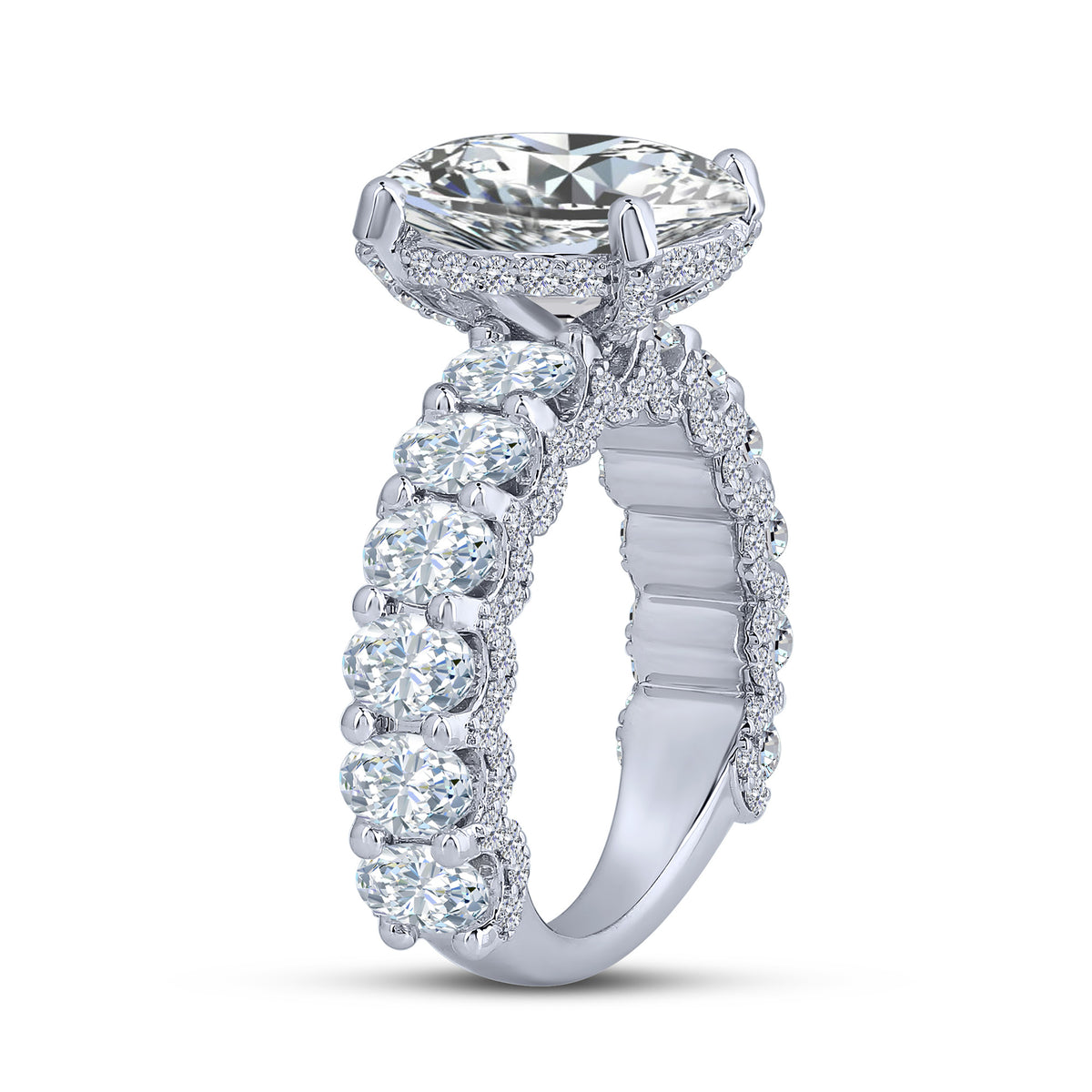 14K White Gold Lab-Grown Diamond Bridal Set – 13.06 CTW - product