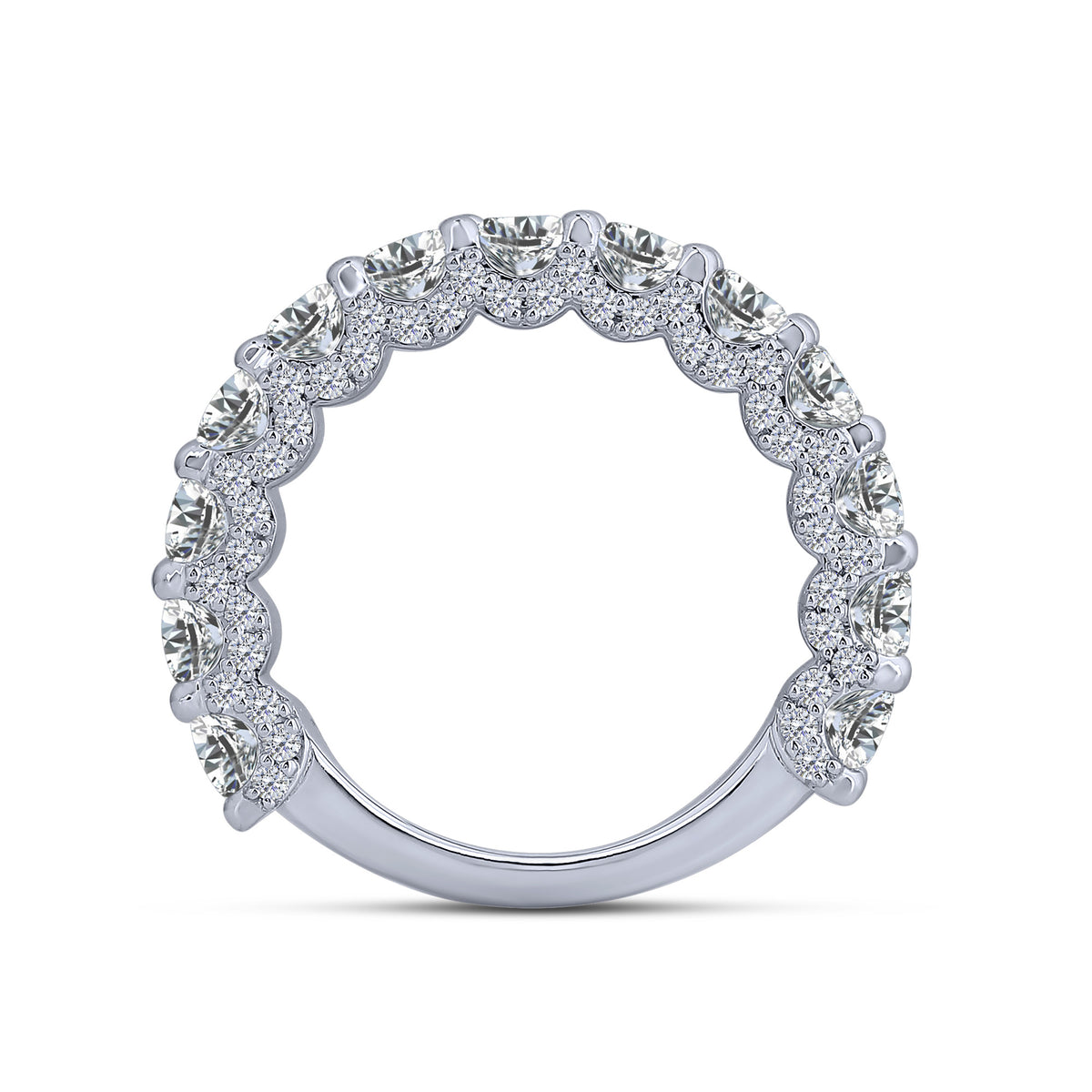 14K White Gold Lab-Grown Diamond Bridal Set – 13.06 CTW - product