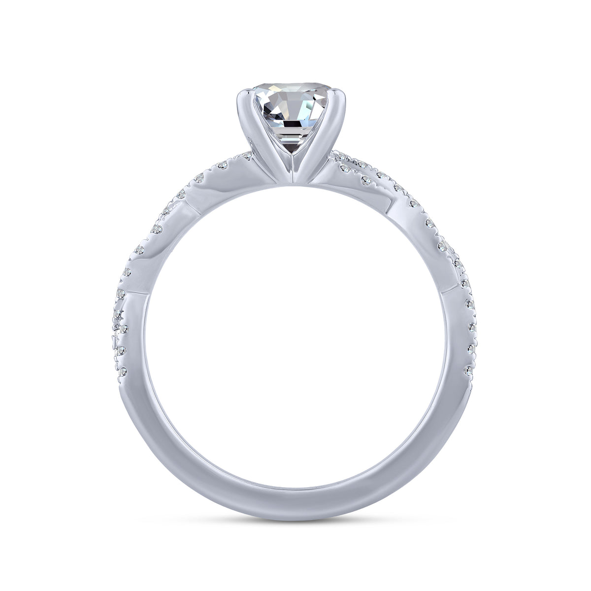 14K White Gold Round Lab-Grown Diamond Bridal Set – 1.55 CTW - product