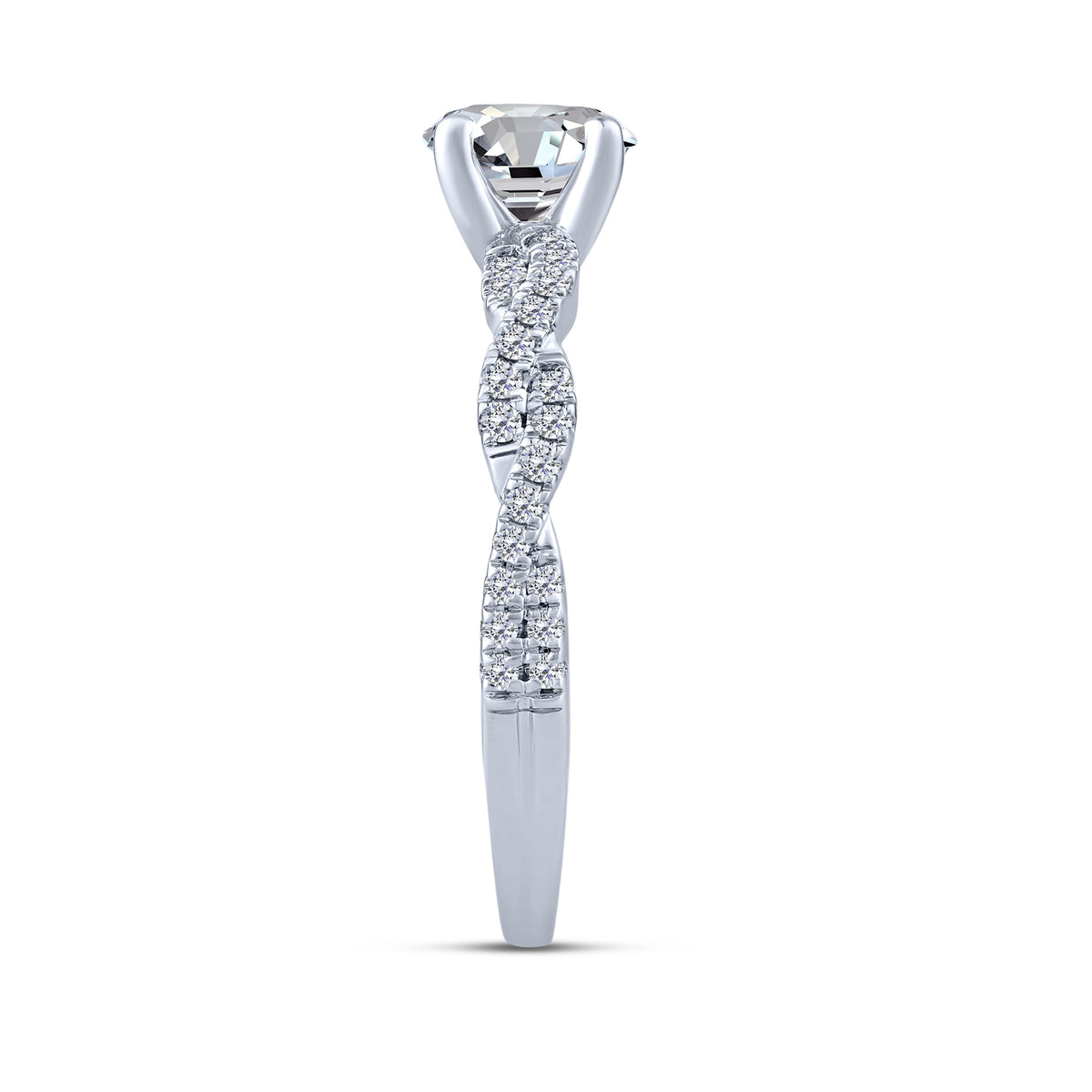 14K White Gold Round Lab-Grown Diamond Bridal Set – 1.55 CTW - product