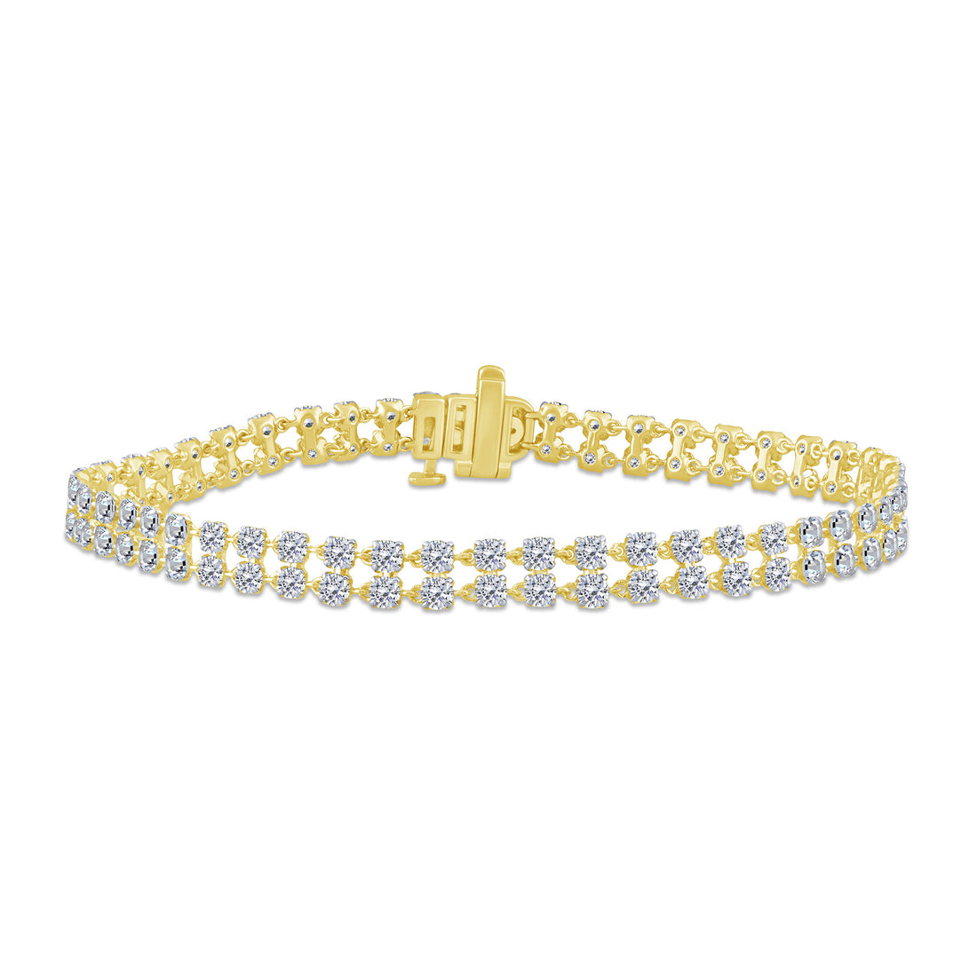 10K Yellow Gold Round Lab-Grown Diamond Fashion Bracelet – 5 CTW - product