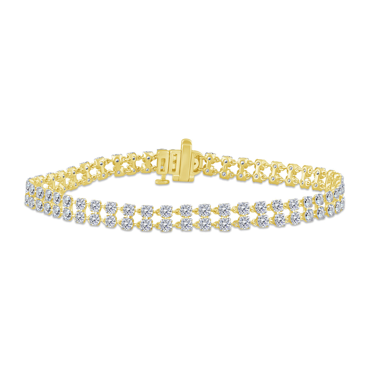 10K Yellow Gold Round Lab-Grown Diamond Fashion Bracelet – 5 CTW - product
