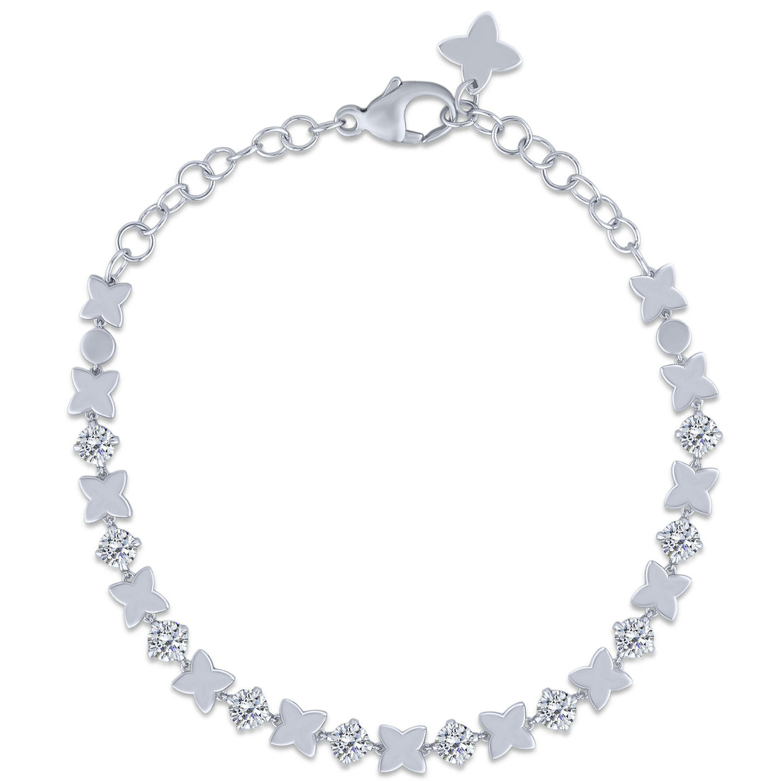 Sterling Silver Round Lab-Grown Diamond Bracelet – 2 CTW - product