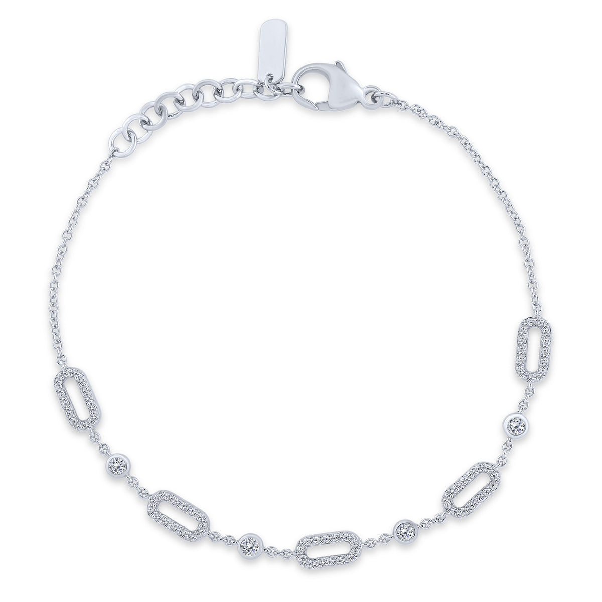 Sterling Silver Round Lab-Grown Diamond Bracelet – 0.5 CTW - product
