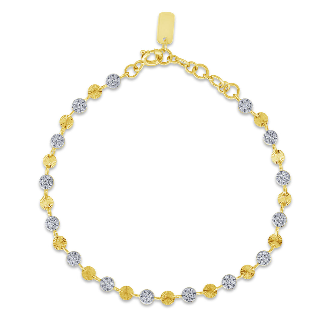 10K Yellow Gold Round Lab-Grown Diamond Bracelet – 0.5 CTW - product