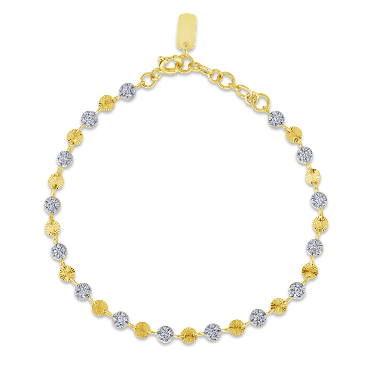 10K Yellow Gold Round Lab-Grown Diamond Bracelet – 0.5 CTW - product
