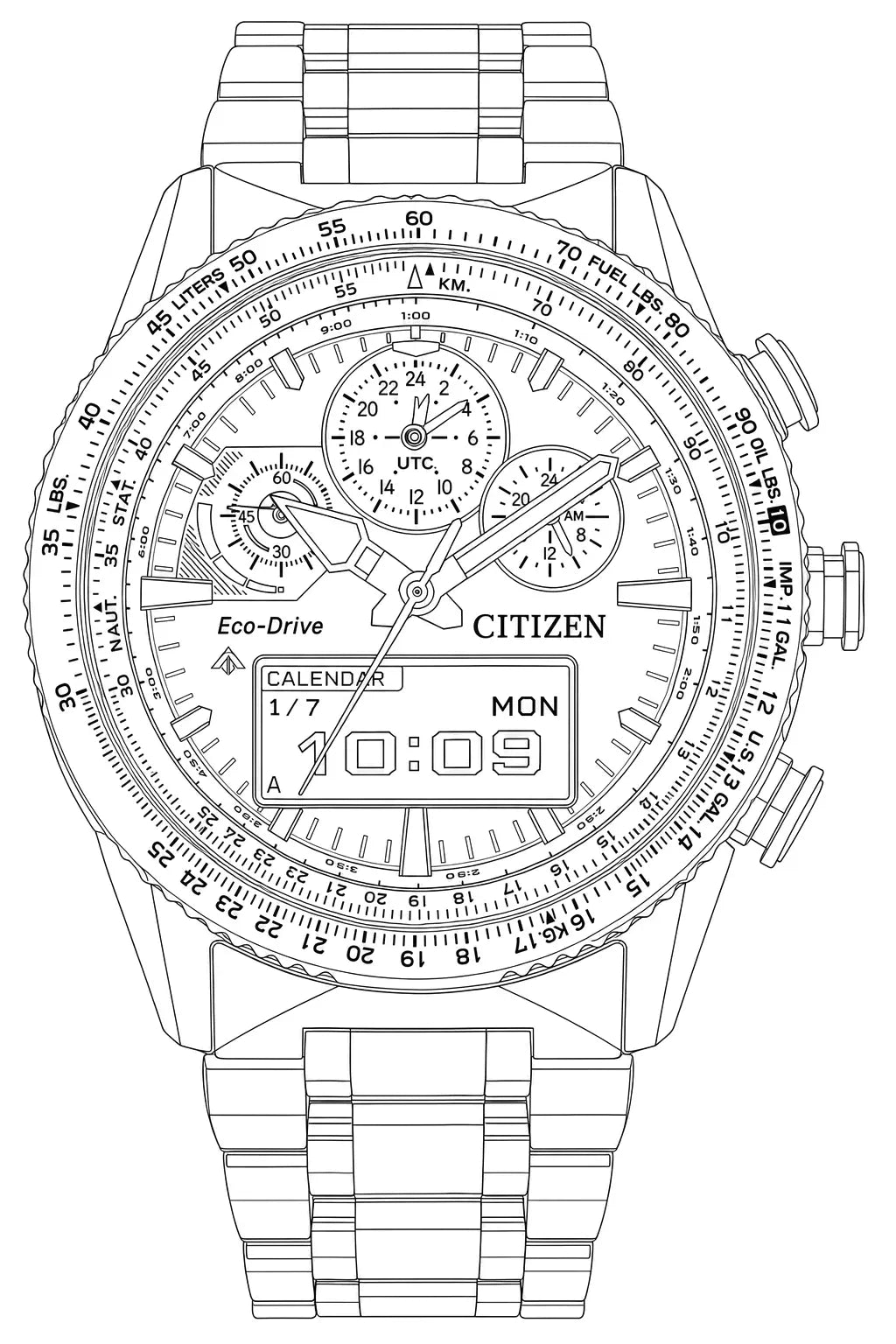 Citizen Promaster Skyhawk U830 watch model JV2000-51L - view 8