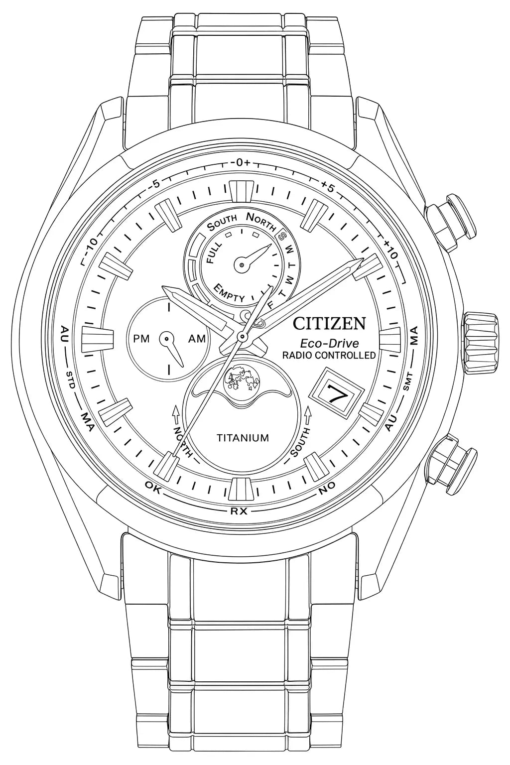 Citizen Tsuki-Yomi A-T watch model BY1010-81Z - view 6
