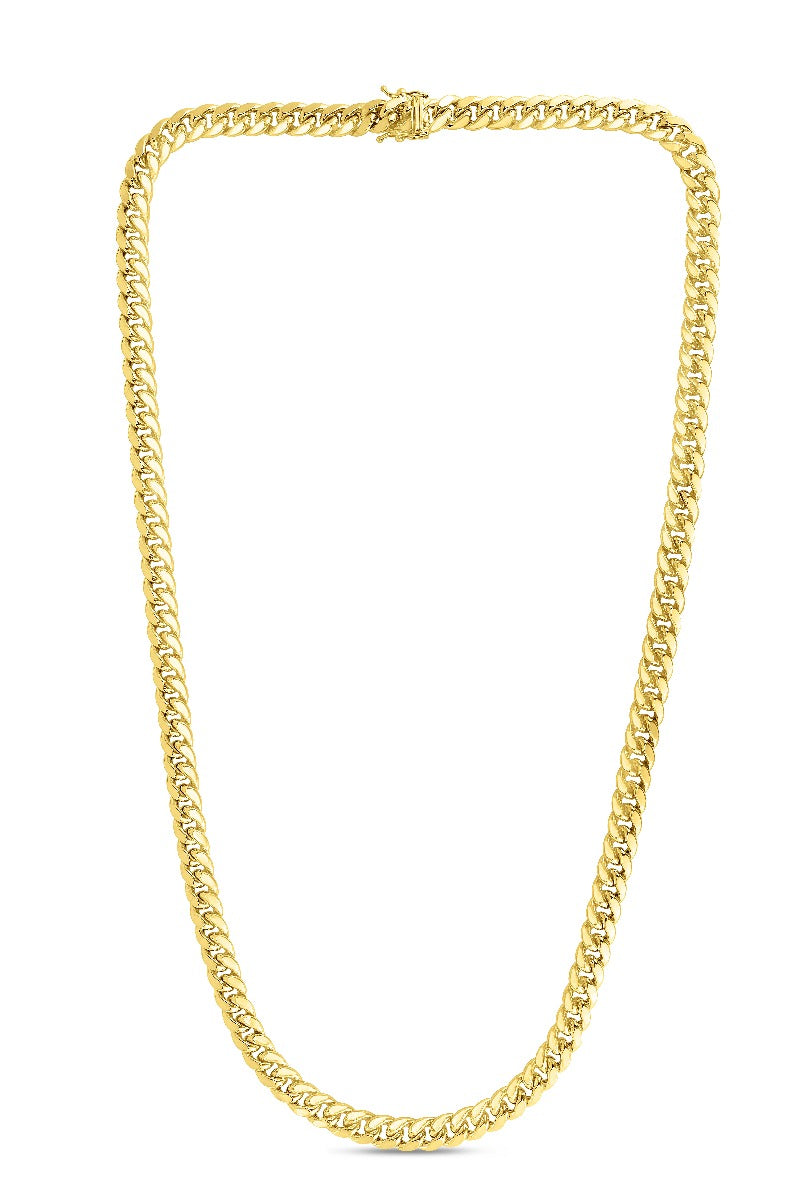 10K Gold 22" 6.1mm Semi-Solid Classic Miami Cuban