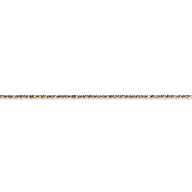 14k 1.15mm 20in Diamond Cut Machine-made Rope Chain