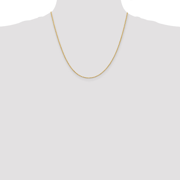 14k 1.50mm 20in D/C Rope with Lobster Clasp Chain