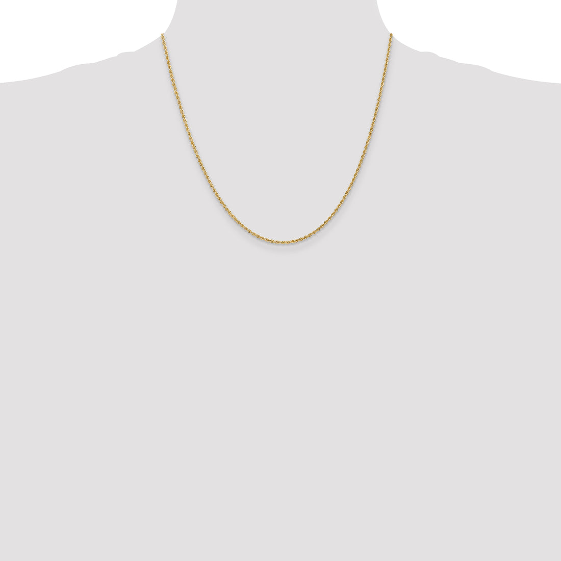 14K 1.50mm 20In Regular Rope Chain